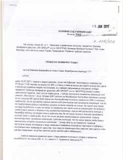 Тужба МК ГРУПЕ против НИКОЛЕ АЛЕКСИЋА